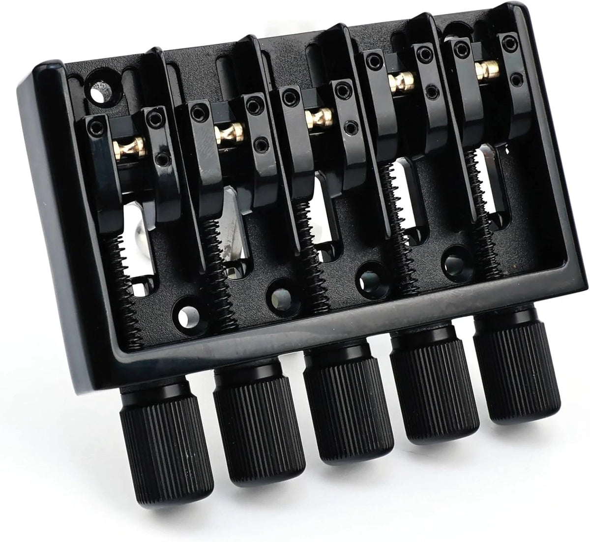 Black 5 String Headless Bass High Mass Fixed Bridge System