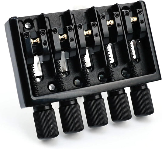 Black 5 String Headless Bass High Mass Fixed Bridge System