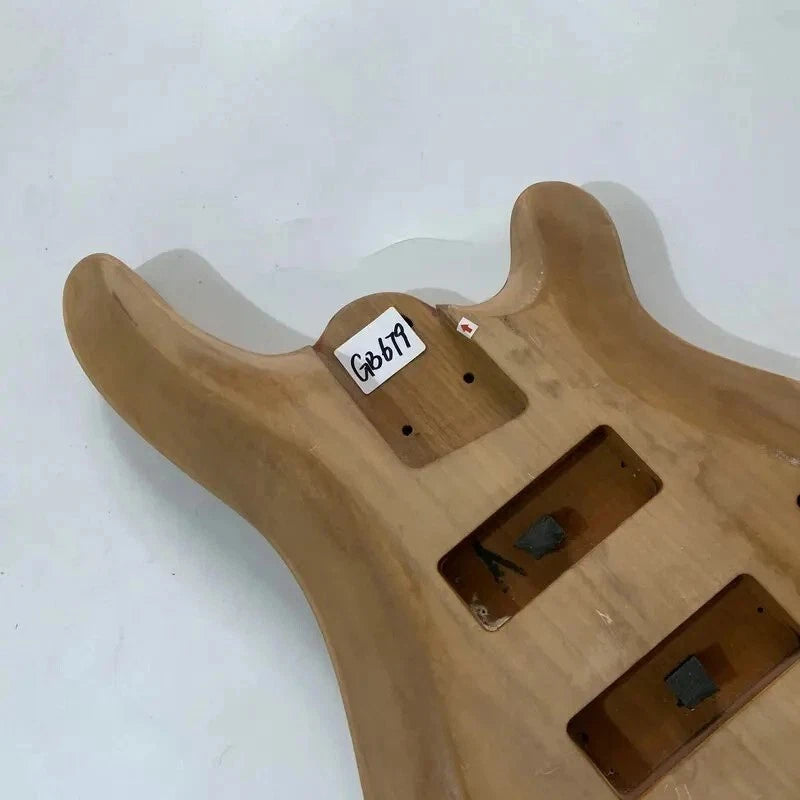 Unfinished 4 String Bass Okoume Wood Body DIY Project