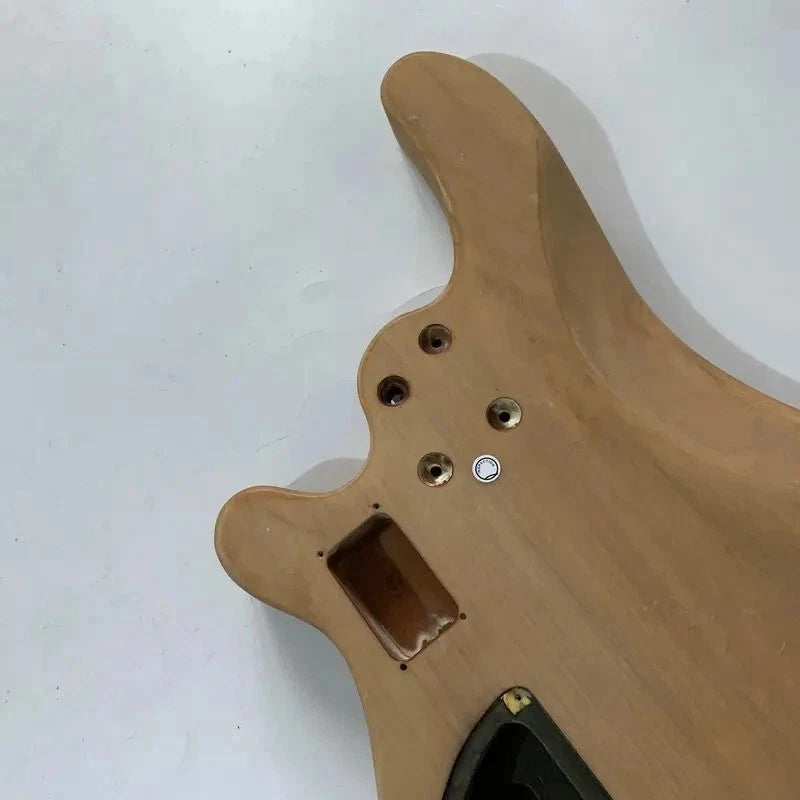 Unfinished 4 String Bass Okoume Wood Body DIY Project