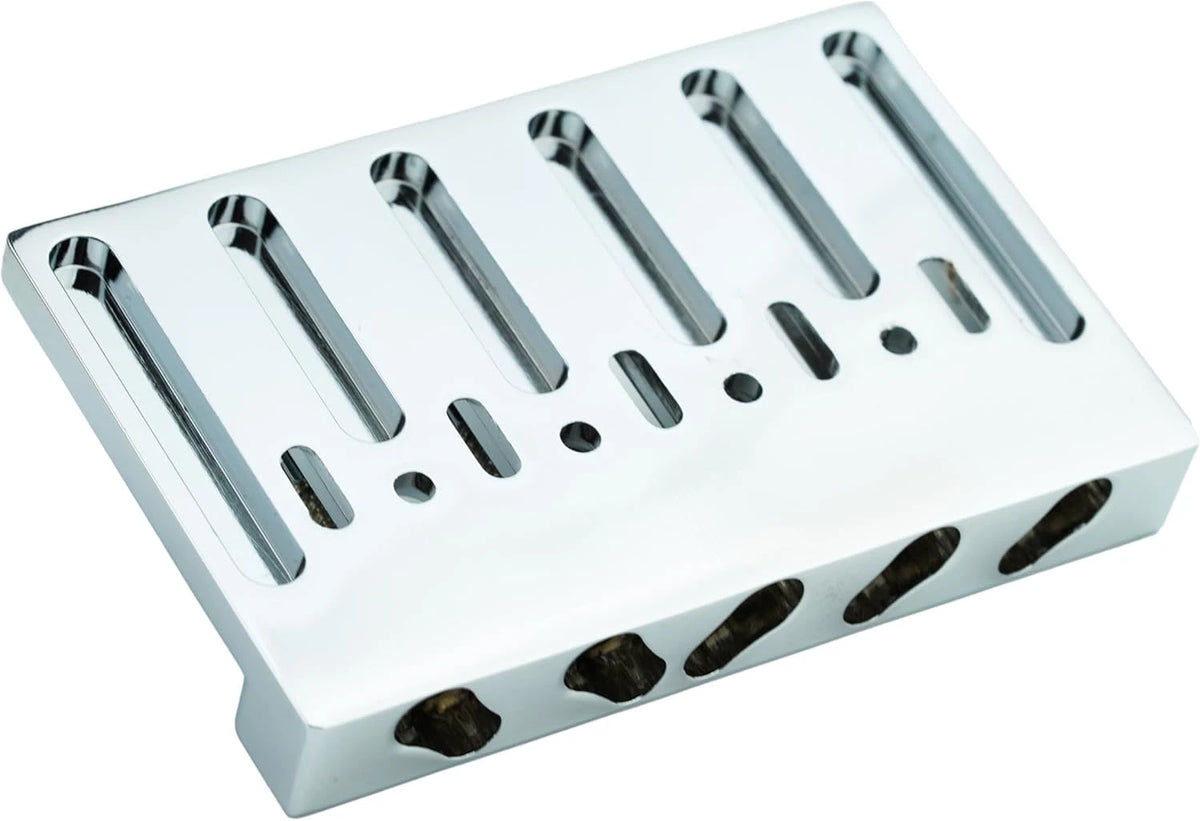 Chrome Adjustable 5 String Bass Bridge Brass Rollers Fit Fender,Ibanez,<wbr/>Washburn