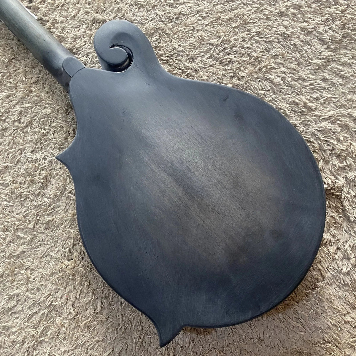 F Style 8 String Mandolin Body, Matte Black, No Frets