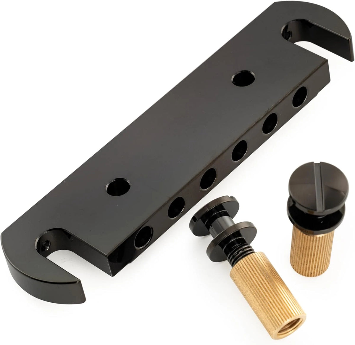 Solid Brass Guitar Black Wraparound Bridge Tailpiece Fit Epiphone,Ibane<wbr/>z,PRS