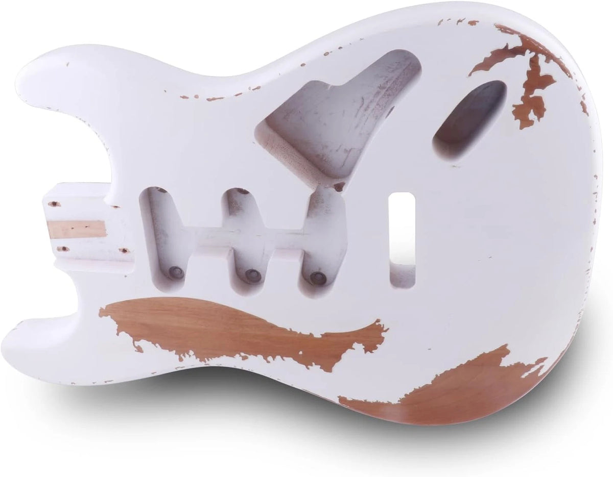 Relic White Finish Alder Wood Guitar Body Fit ST