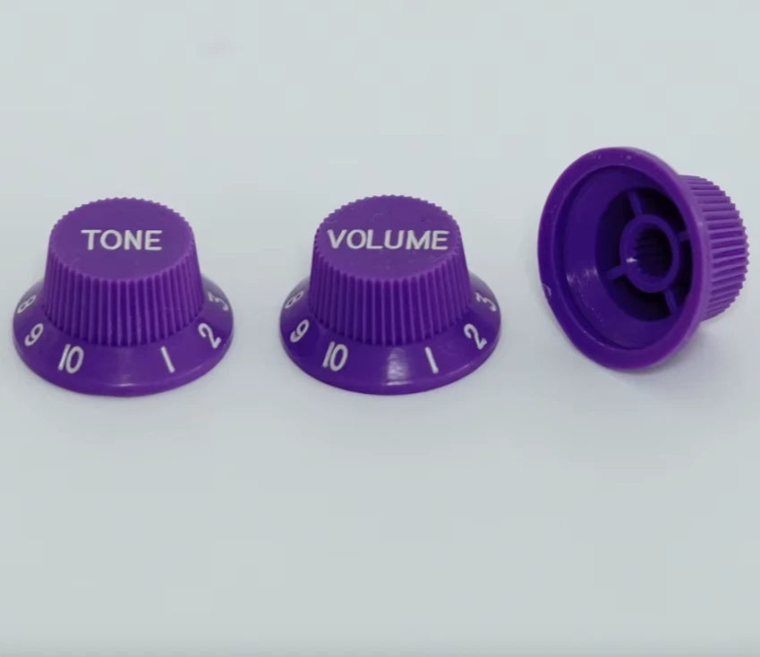 Purple Guitar Control Knobs Volume and Tone Set of 3pcs Fit ST