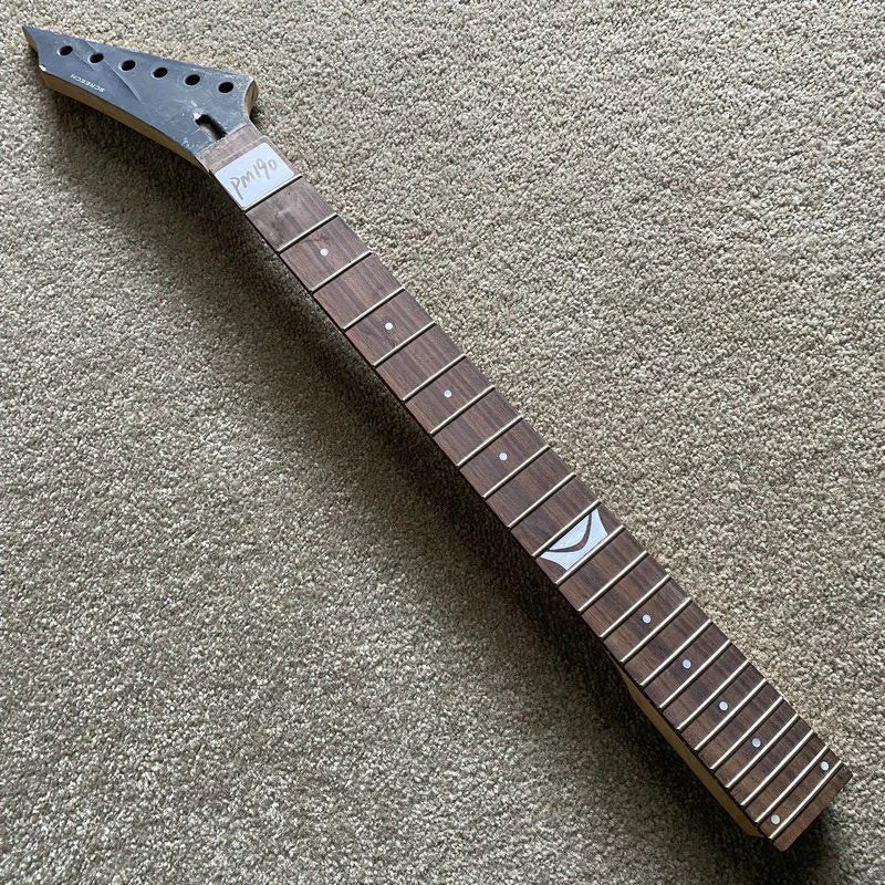 Maple Wood Guitar Neck, Reversed Headstock, Rosewood Fingerboard, 24 Frets
