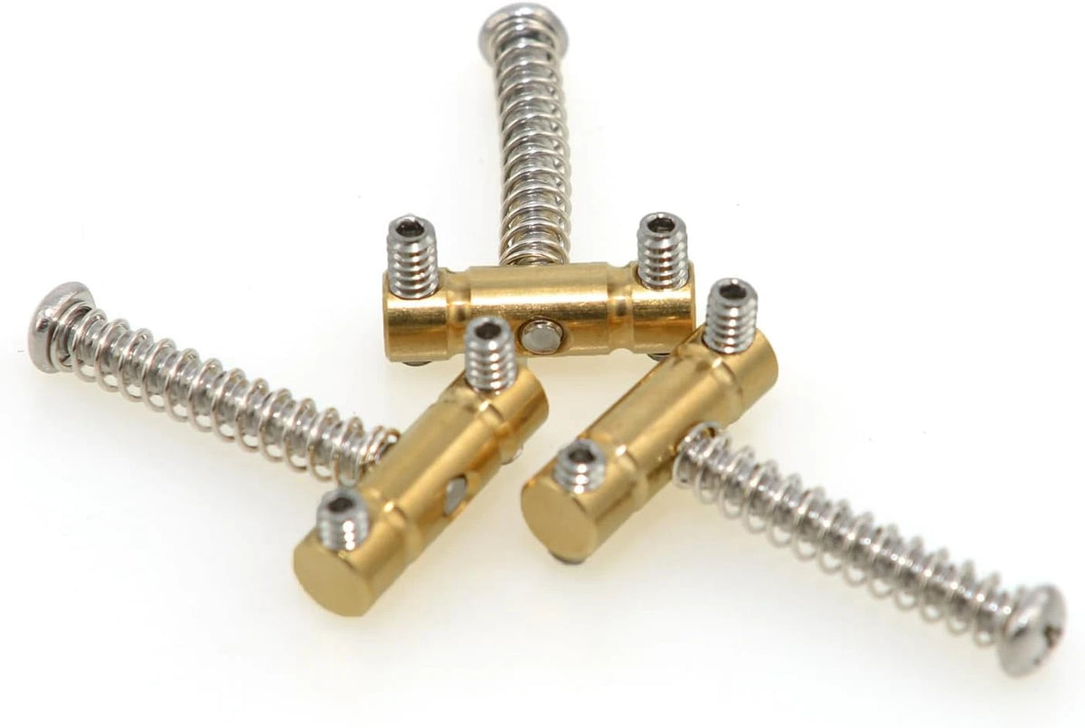 Solid Brass 3pcs Guitar Bridge Saddles Fit Telecaster Tele
