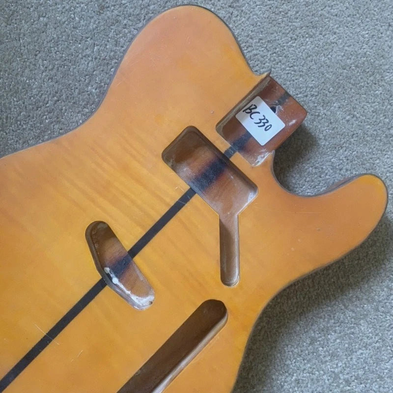 Ash Wood Guitar Body with Tiger Maple Top Body Fit Tele TL