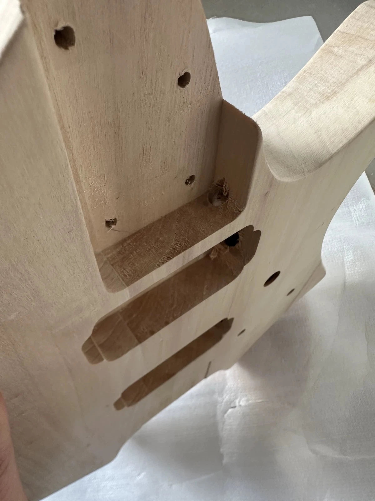 Unfinished Polar Wood Headless Guitar Body DIY Project