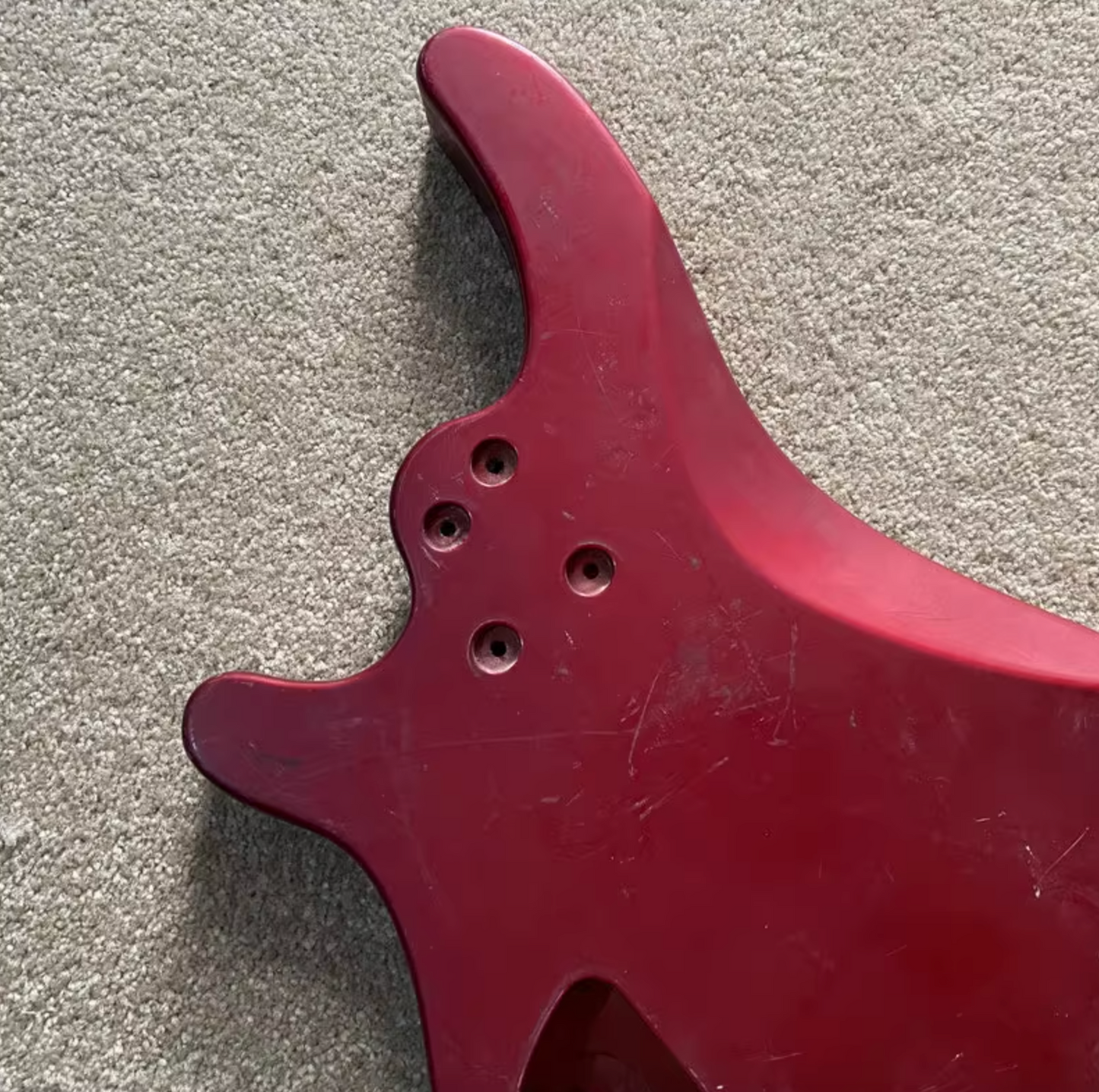 Red Solid Basswood 4 String Electric Bass Body
