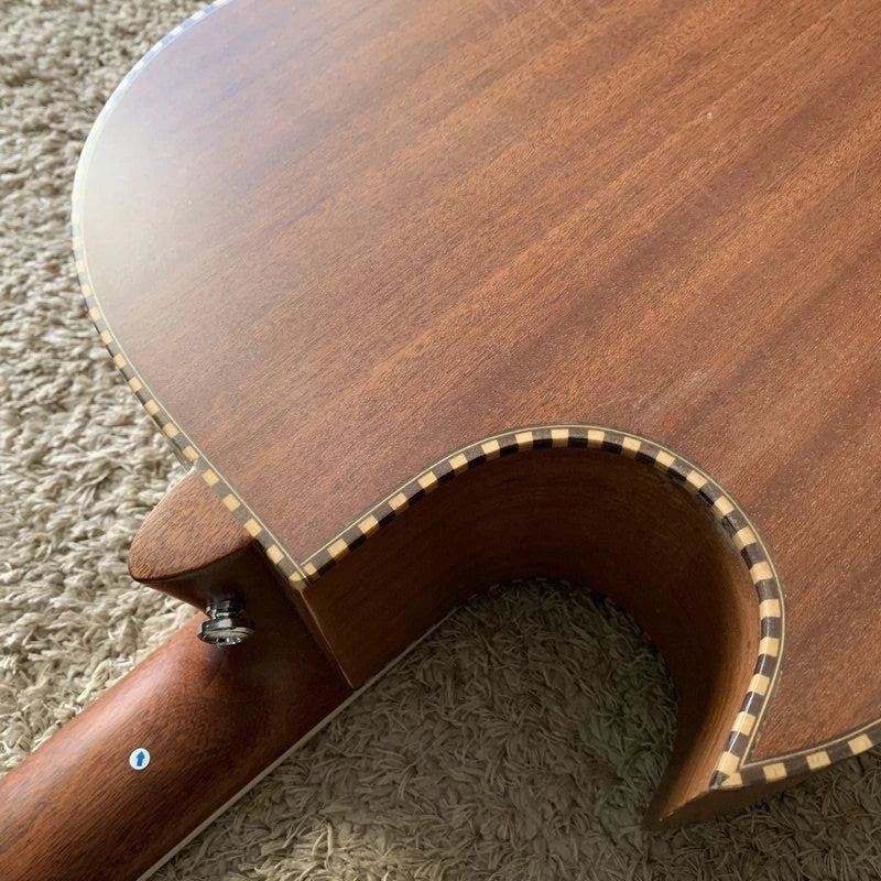Natural Finish 10 String Acoustic Electric Guitar, Solid Spruce Top, Rosewood