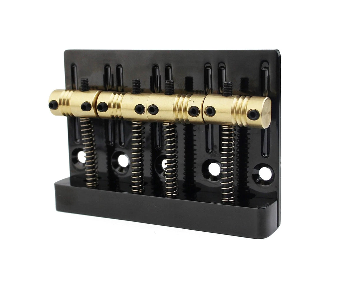 4 String Bass Bridge Brass Saddles in Black Finish Fit Precision/Jazz Bass