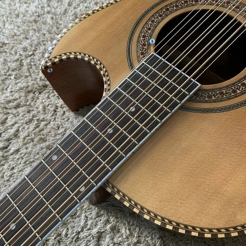 10 String Crossover Acoustic Electric Guitar, Solid Red Pine Top