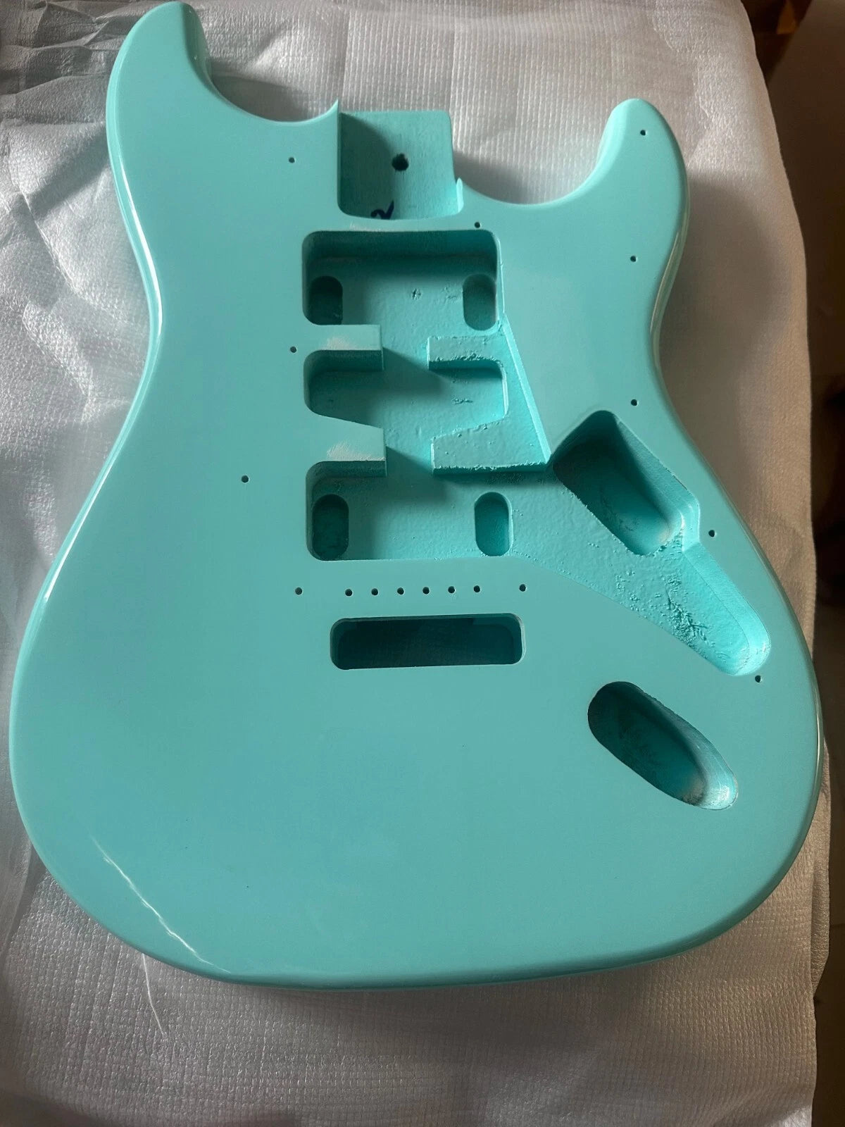 Glossy Light Blue Guitar Basswood Body Fit Strat ST