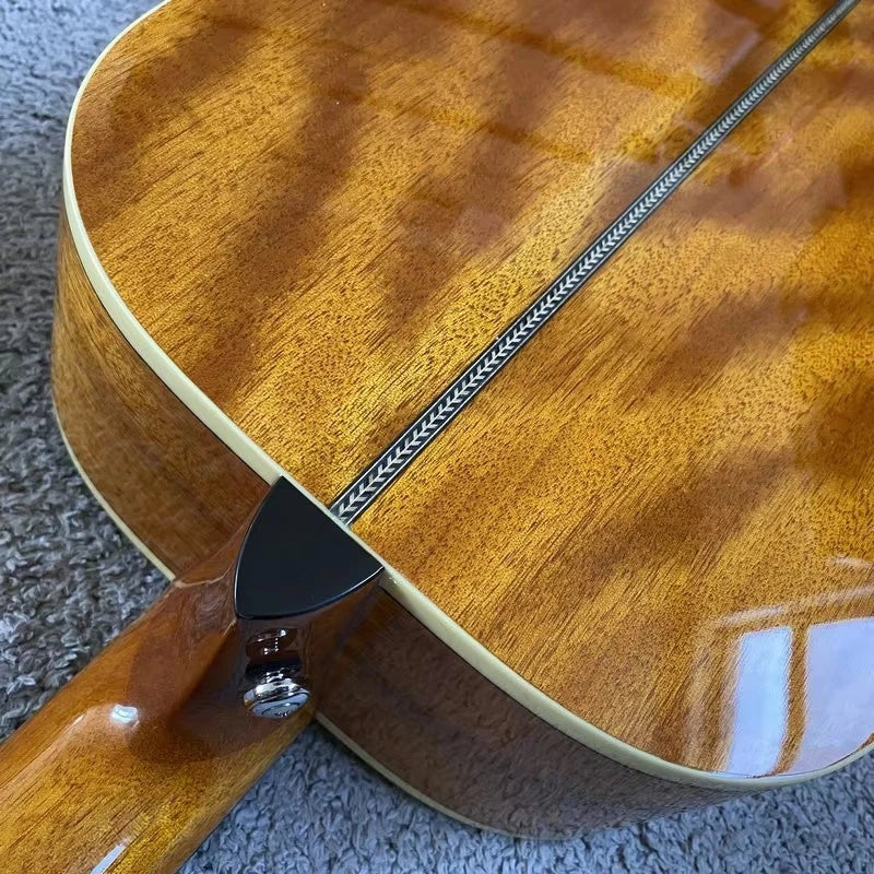 Parlor Acoustic Guitar, All Solid Wood, 38 Inch