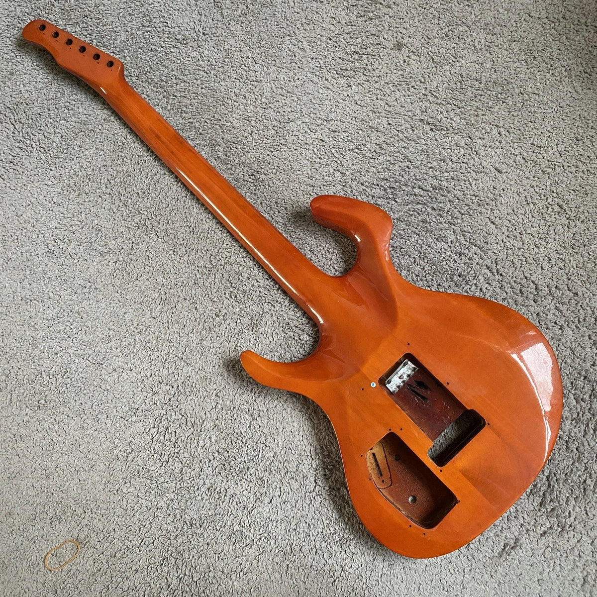 22-Fret Custom Electric Guitar DIY Kit with Double Tremolo, Alder Wood Body