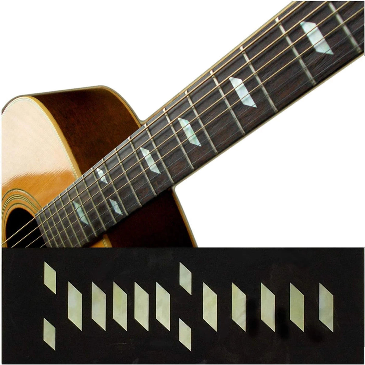 1 Set Texan Guitar Fretboard Fingerboard Markers Inlay Stickers Decals