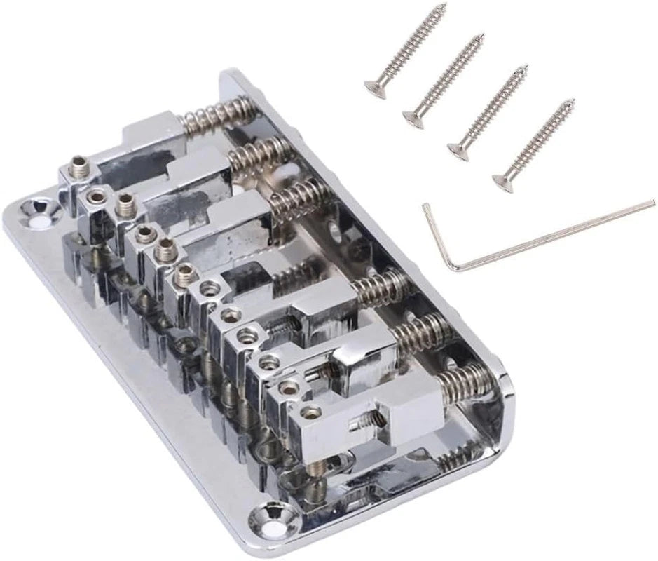 78mm Chrome Top Mount Guitar Fixed Hardtail Bridge