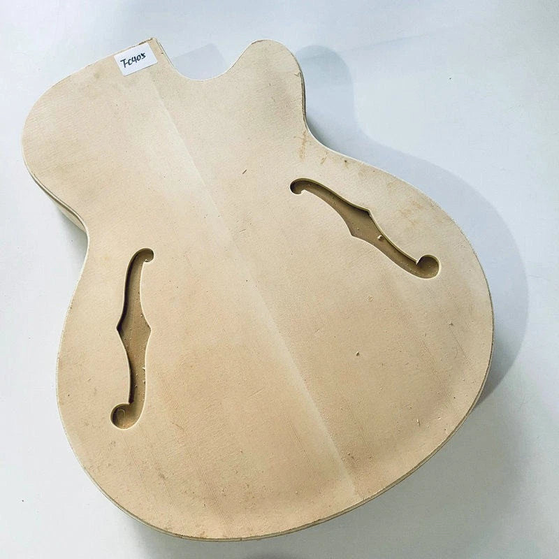 Single Cut Hollow Jazz Guitar Unfinished Body DIY Project