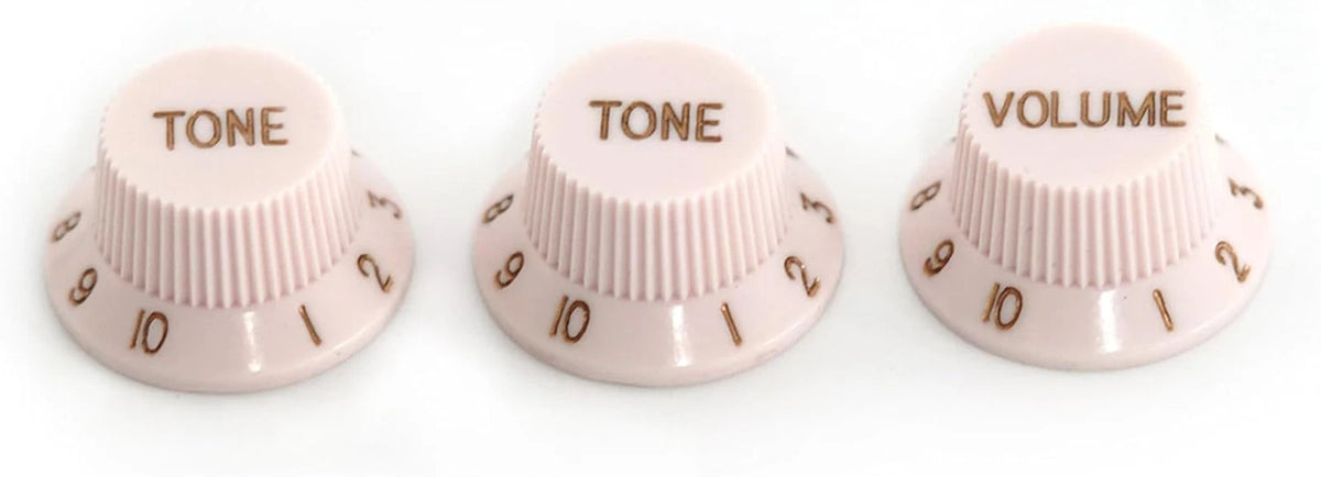 Light Pink Guitar Single Coil Pickup Covers, Knobs Fit Strat ST