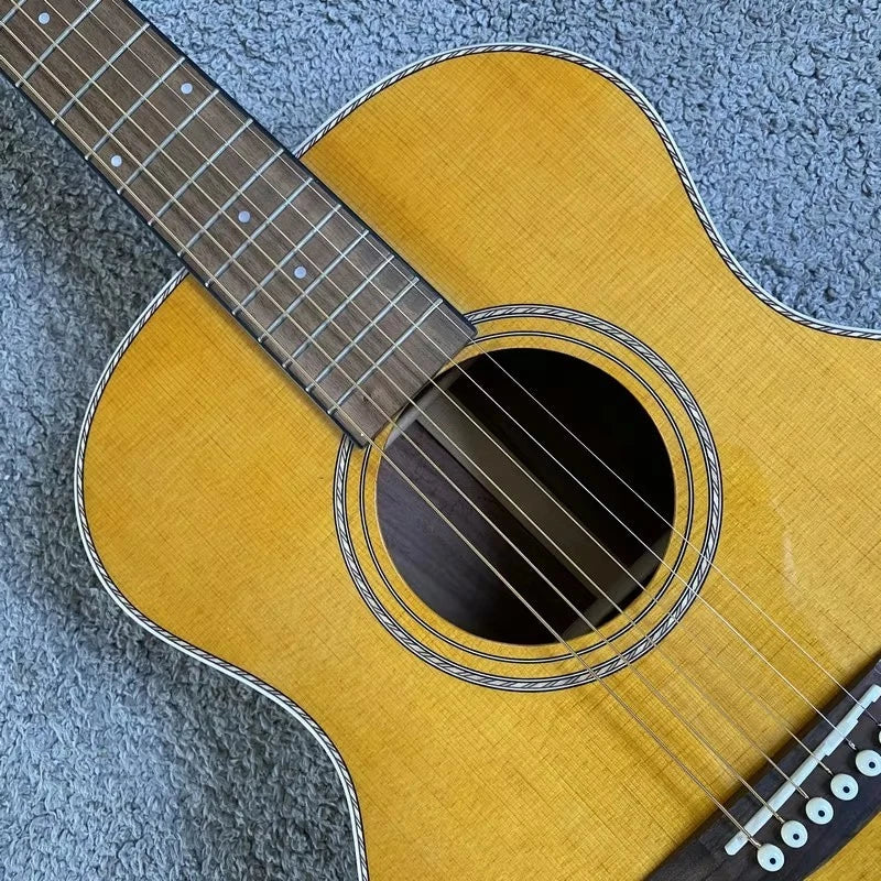 36-Inch OM All-Solid Spruce &amp; Santos Rosewood Guitar