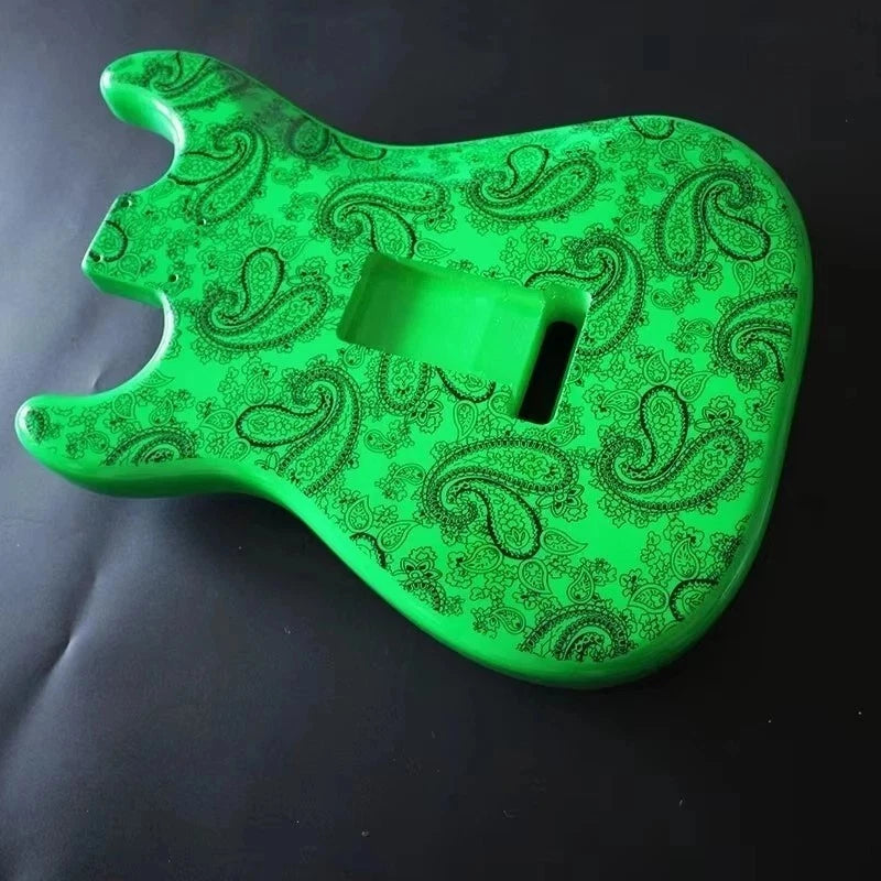 Green Paisley Alder Wood Guitar Body Fit ST