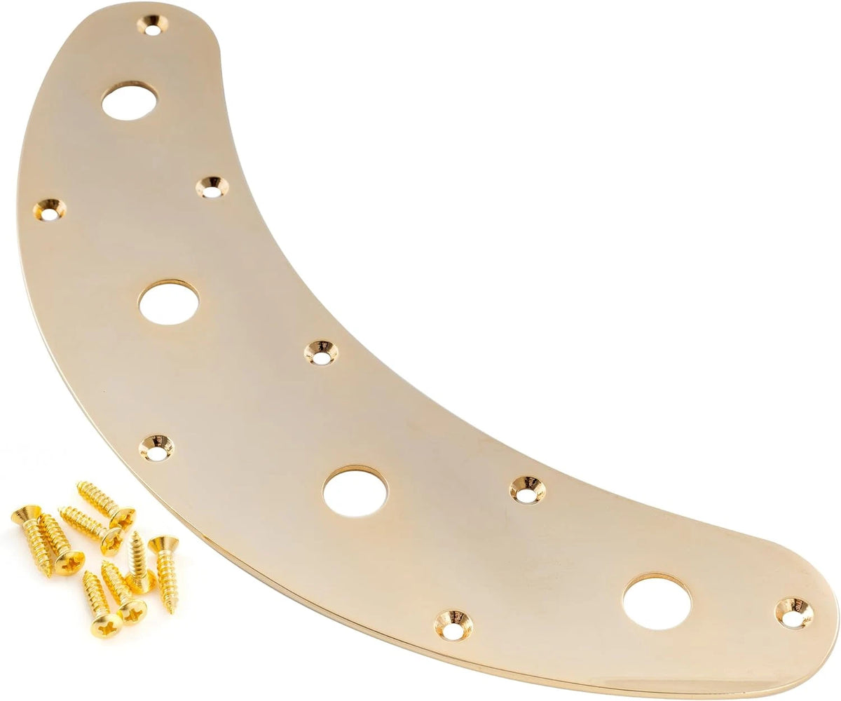 Gold Steel 4 String Bass Control Plate Panel Fit MusicMan
