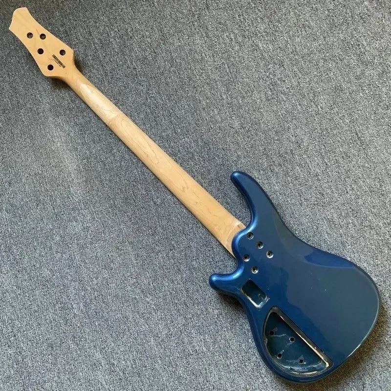 Blue Basswood 5 String Bass Body with Maple Neck