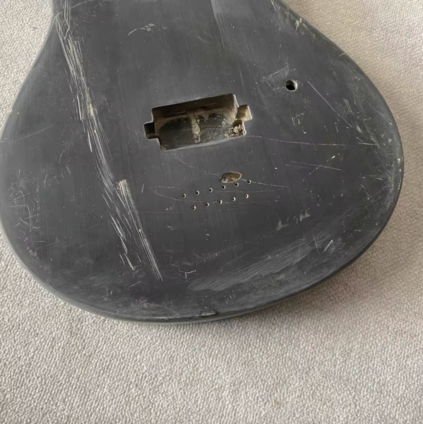 Black Double Cutaway Guitar Solid Basswood Body DIY Project