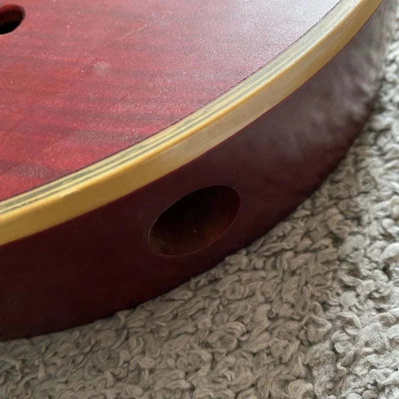 DeVille Red Tiger Maple Top Guitar Body, Rosewood Fingerboard Neck