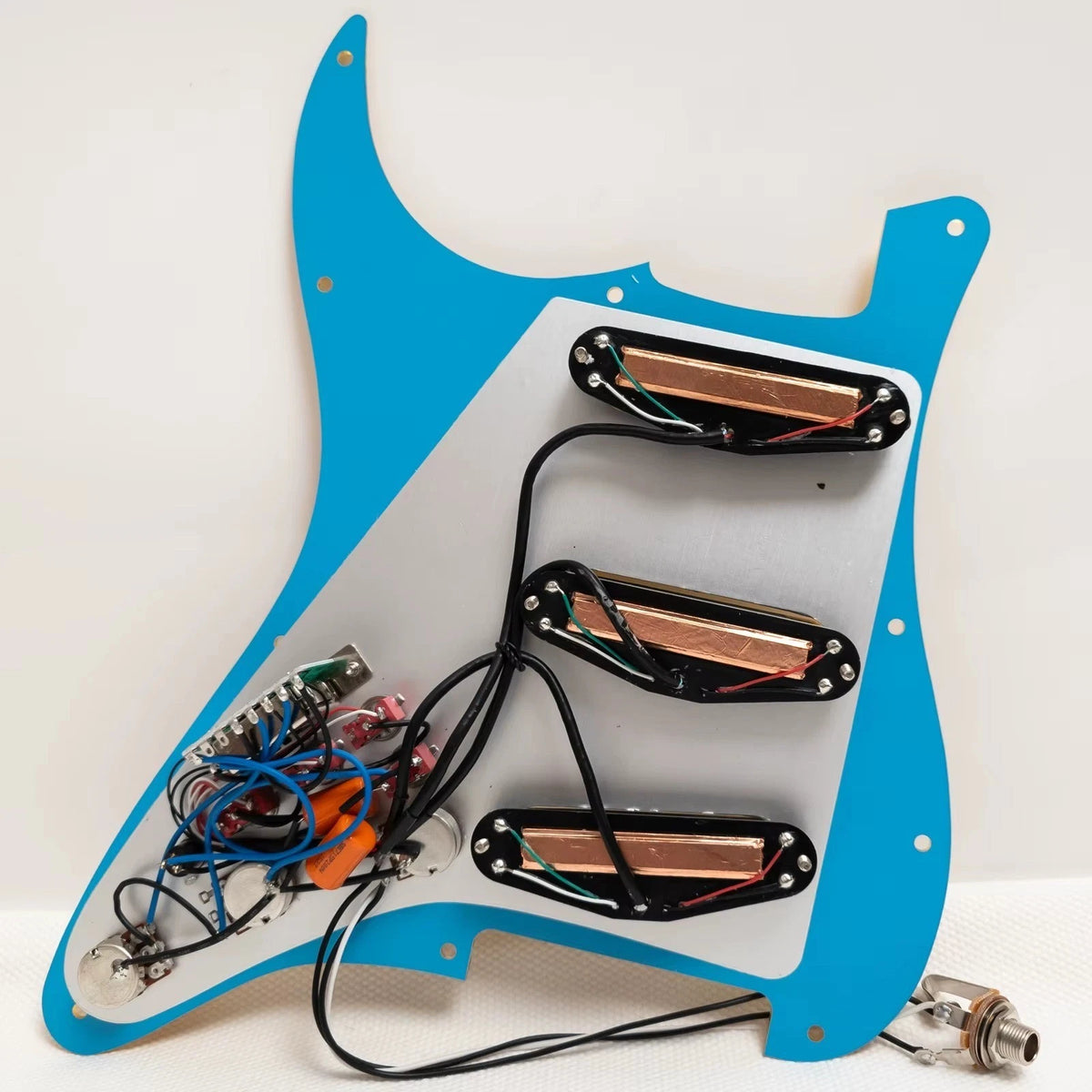 SSS Loaded Pickguard with Dual-Rail Mini Humbuckers Coil-Split Controls Fit ST