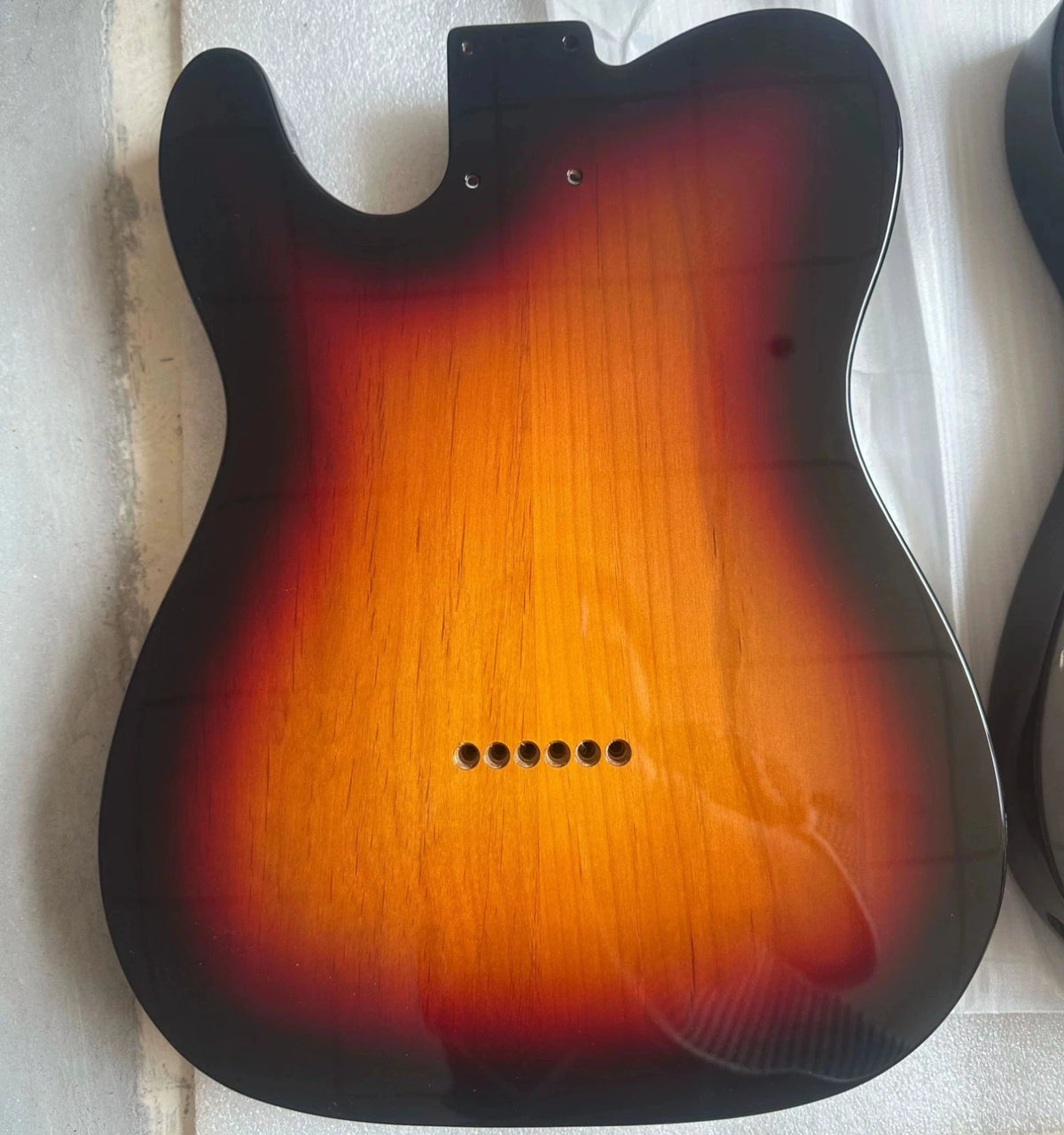 Two-Piece Alder Electric Guitar Body, Sunset Finish, Carbon Fiver Plates Fit TL