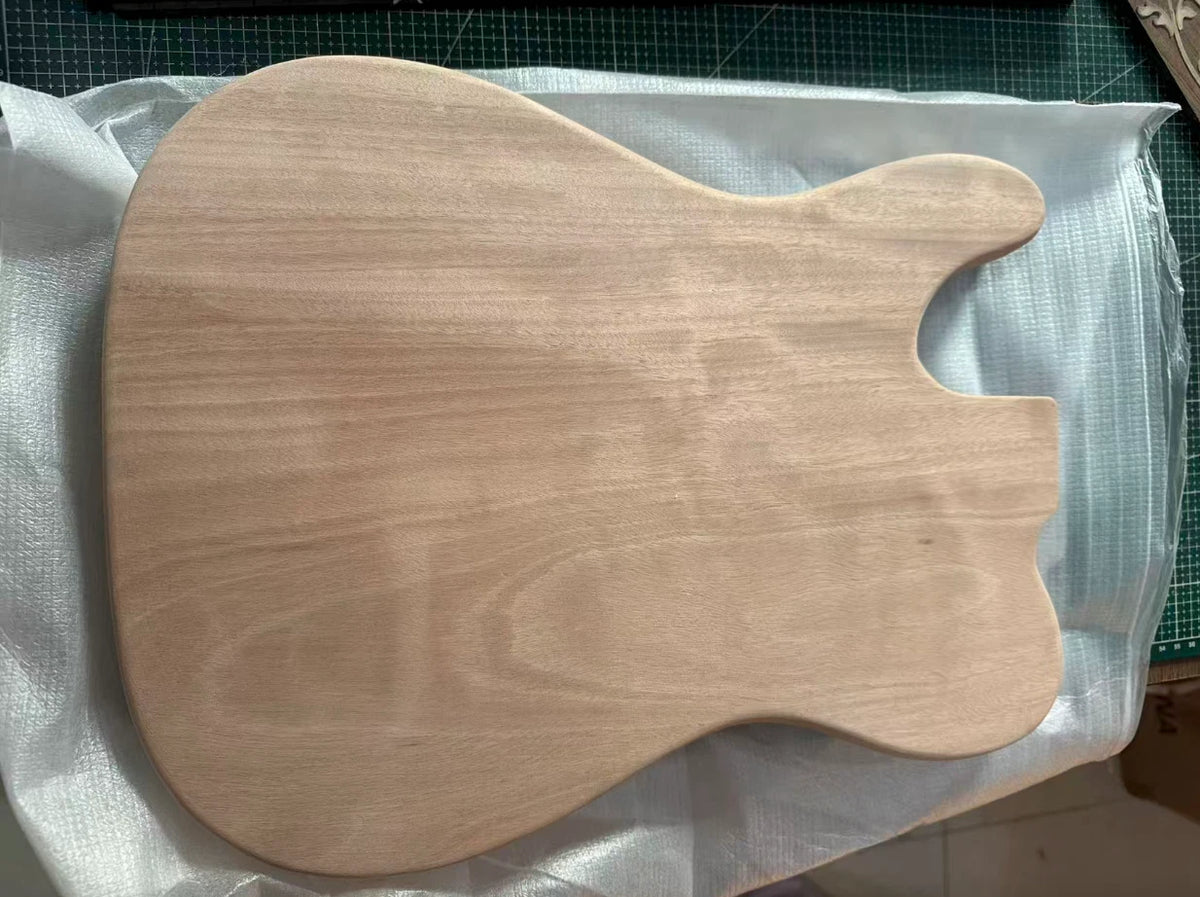 Unfinished Spalted Maple Top Guitar Mahogany Wood Body Fit Telecaster Tele