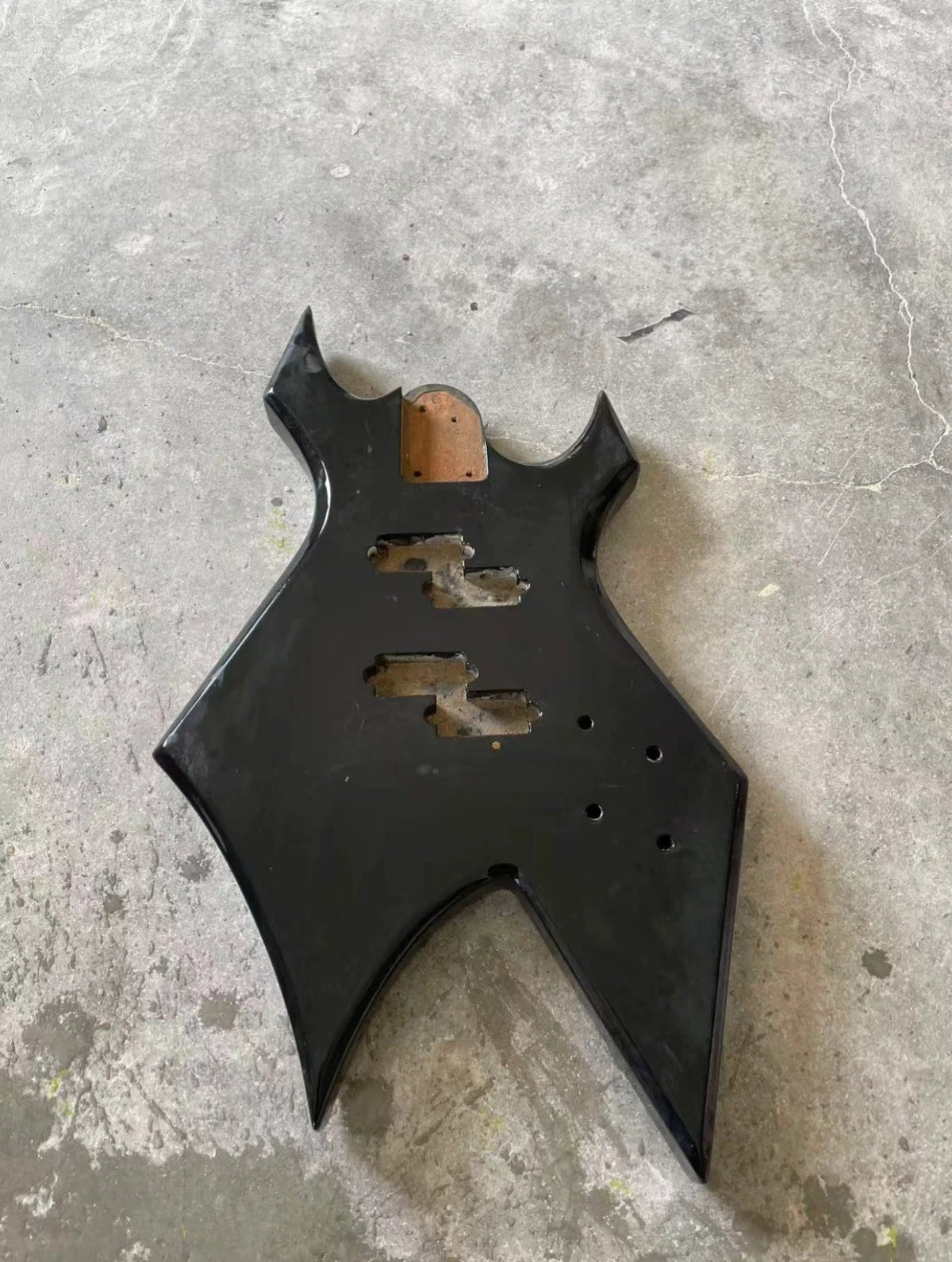 Black 4 String Electric Bass Basswood Body Fit Warlock Bass