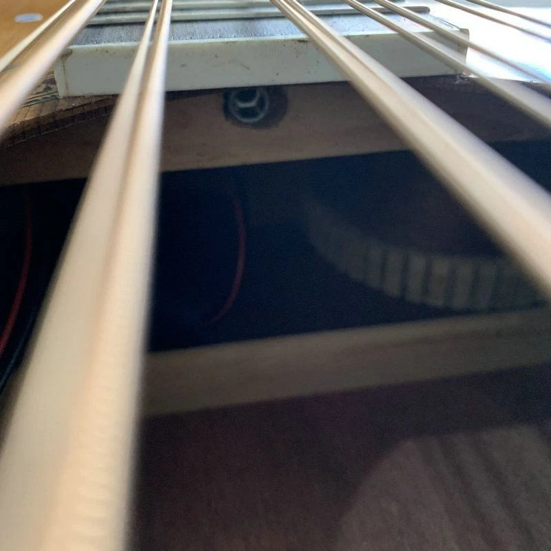 10 String Crossover Acoustic Electric Guitar, Solid Red Pine Top, Mahogany Neck