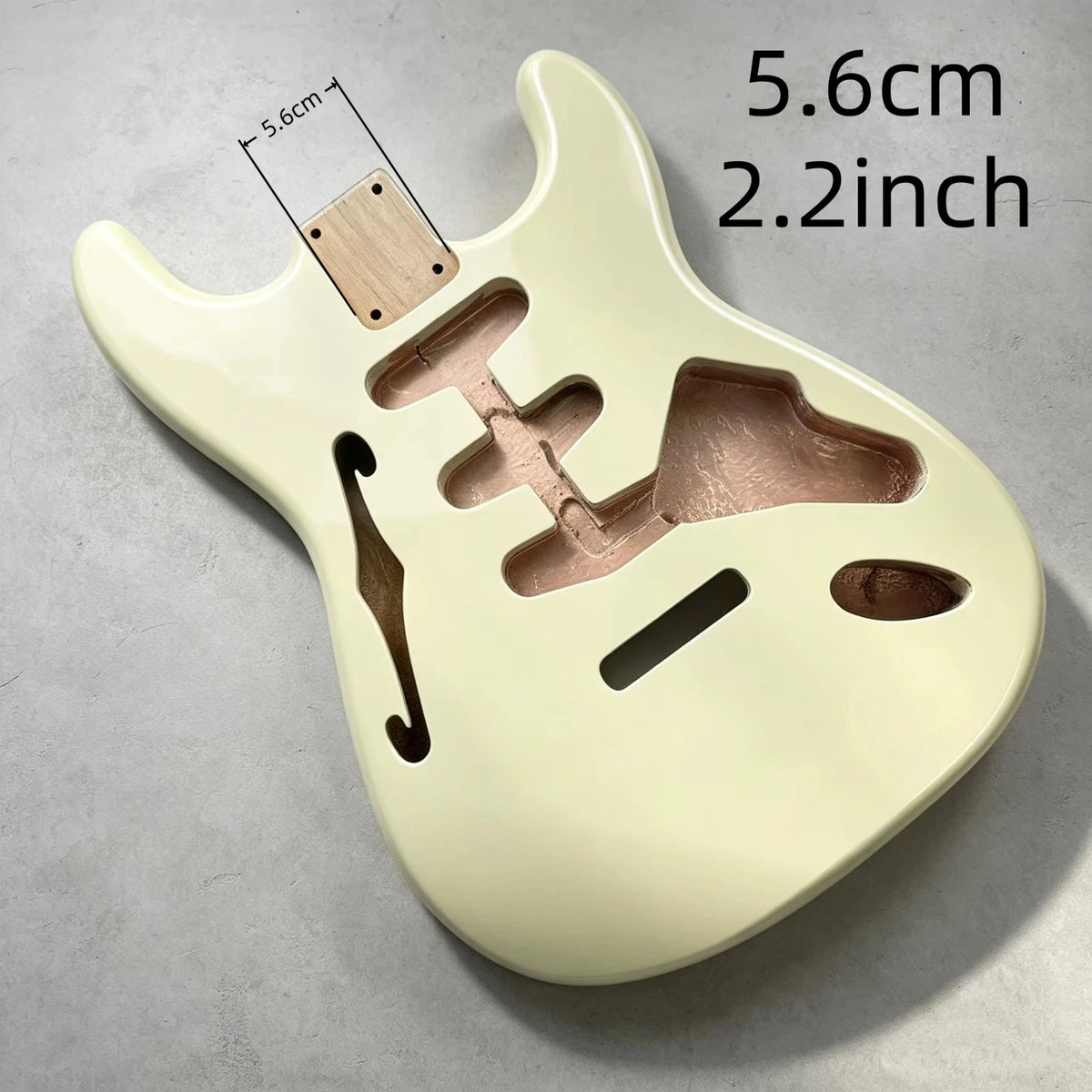 Semi Hollow Alder Guitar Body, Vintage Cream Fit ST