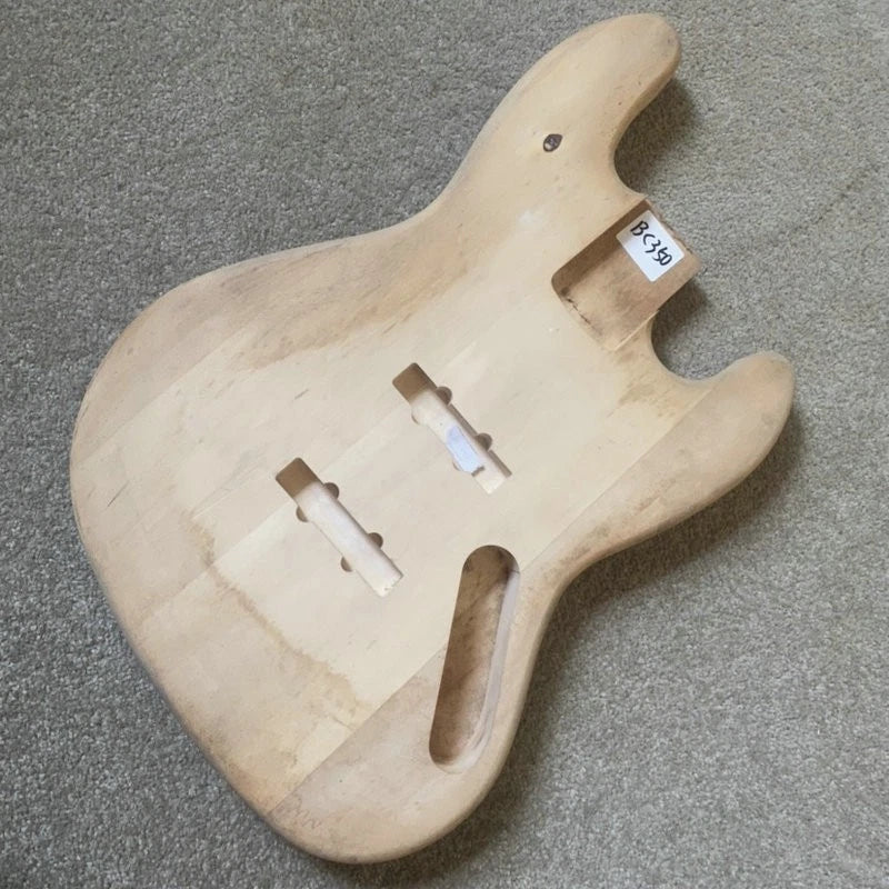 Unpainted Jazz Bass Body, Natural Basswood Fit Jazz Bass DIY Project