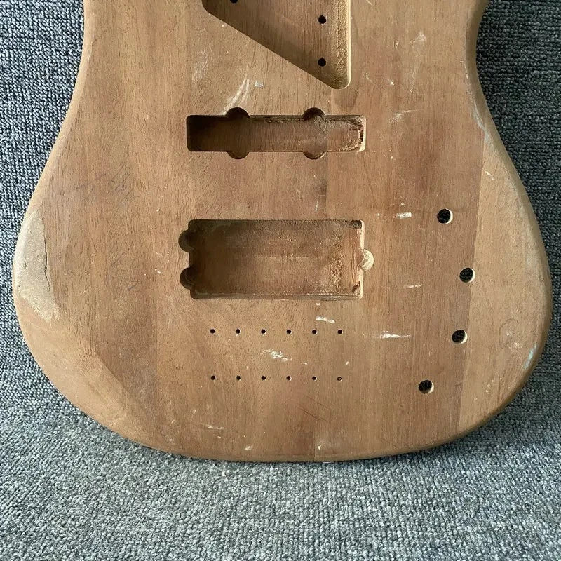 Mahogany Wood Electric Bass Unfinished Body DIY Project
