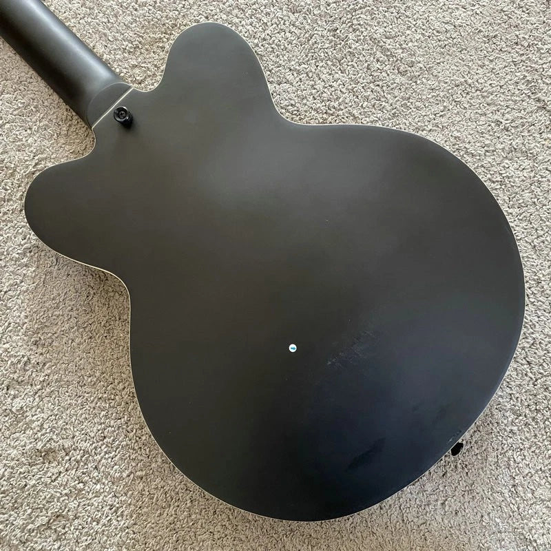 Hofner Contemporary Black Jazz Guitar, Maple Body, Mahogany Neck, Rosewood