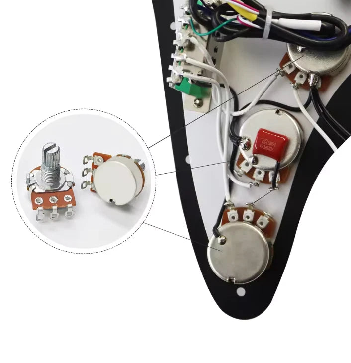 Tortoise Shell HSH Guitar Prewired Loaded Pickguard Fit Stratocaster Strat