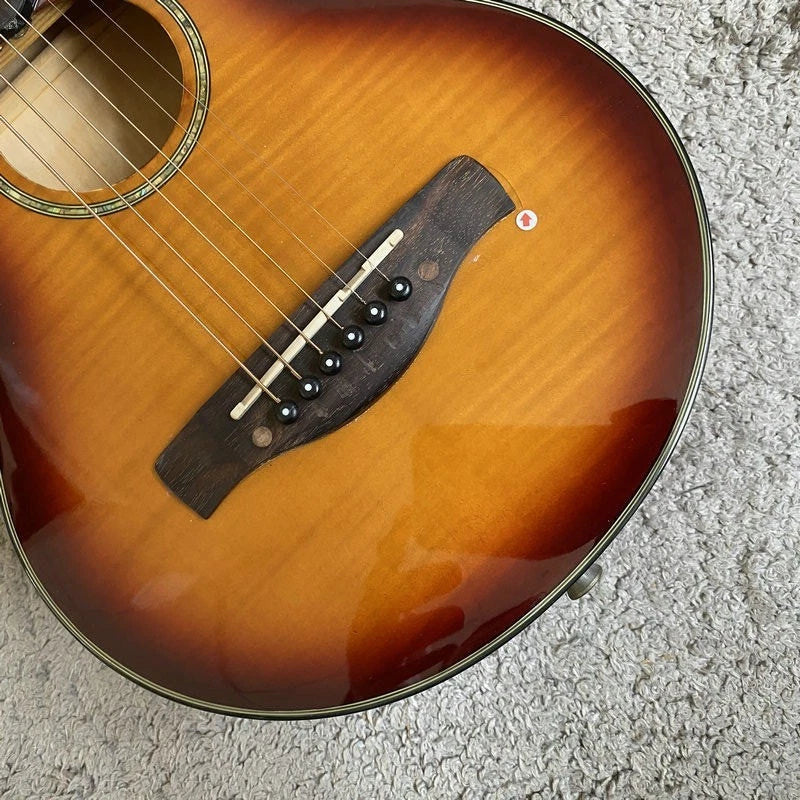 27-Inch Lili Mini Guitar, Tiger Maple Sunburst Finish