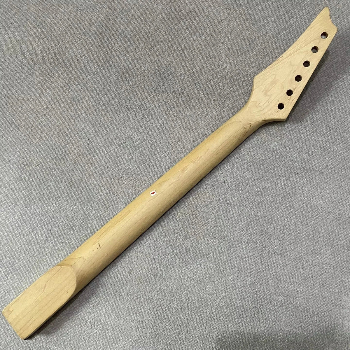 24-Fret Maple &amp; Rosewood Guitar Neck, Unfinished, Red Headstock