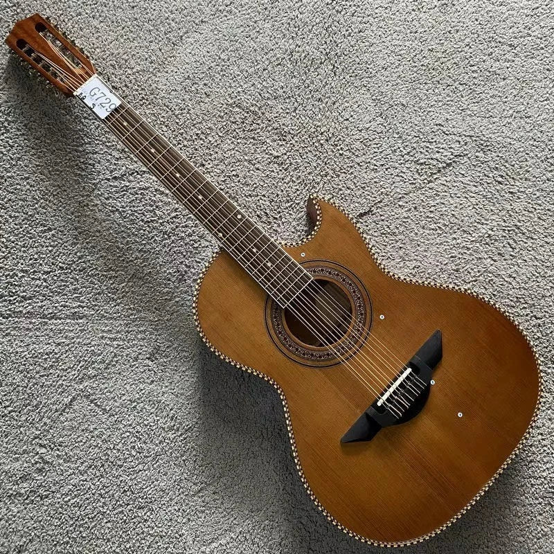 10-String Acoustic Electric Guitar, Red Cedar Top Body, Mahogany Neck