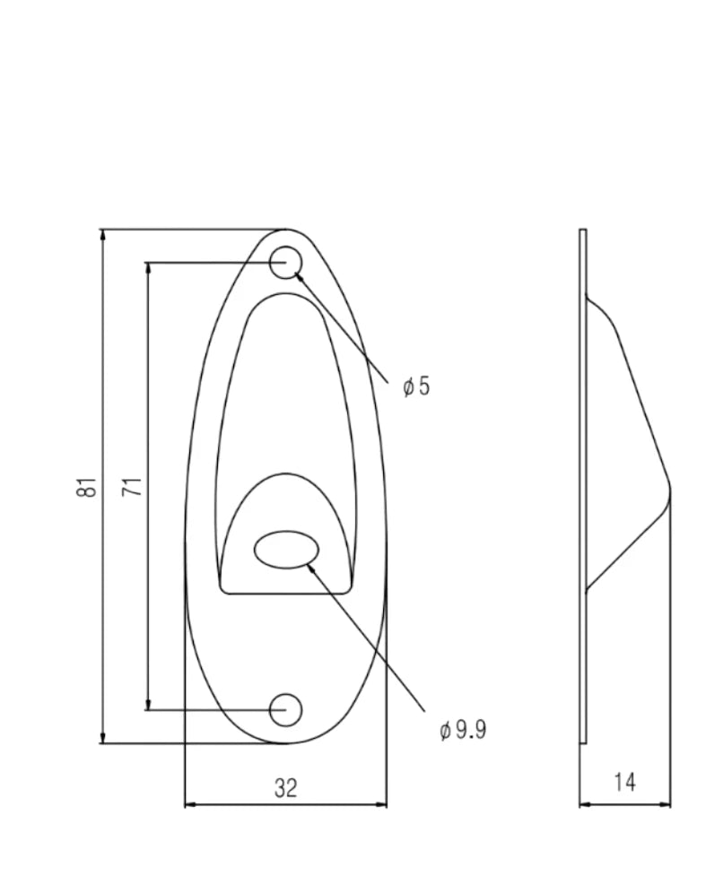 Snake Scale Guitar Oval Boat Jack Plate Socket Fit Stratocaster Strat