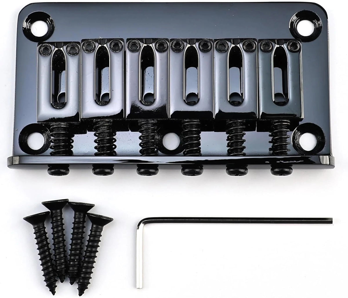 Fixed Black Guitar Hardtail Bridge Fit Stratocaster Strat