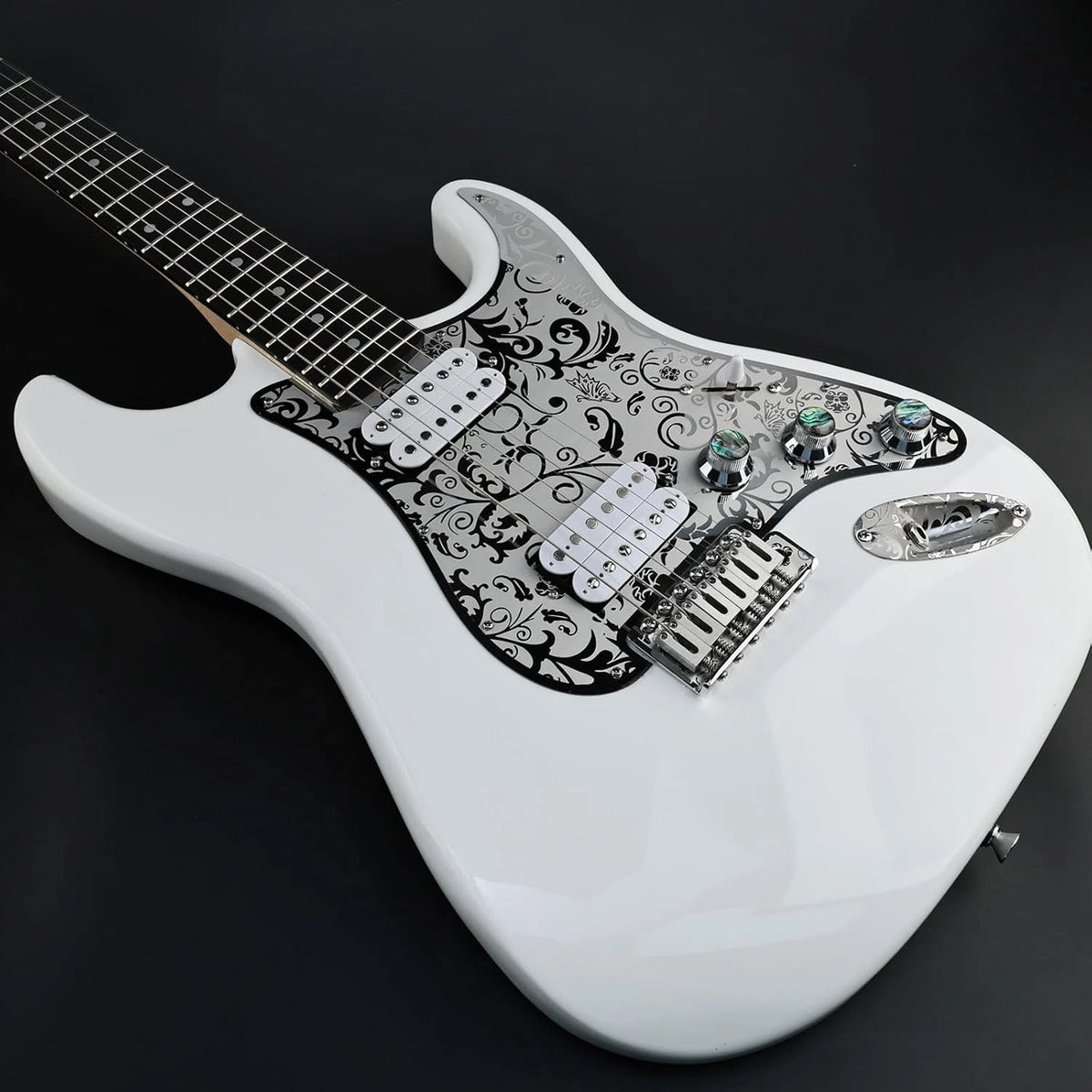 Metal Engraved Guitar HH Pickguard Scratch Plate Fit Stratocaster Strat