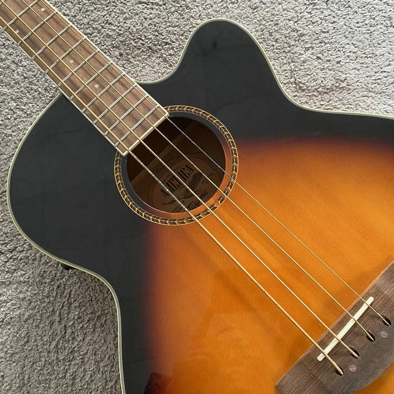 Tagima 5 String Acoustic Electric Bass, Spruce Mahogany Body, Rosewood Fretboard
