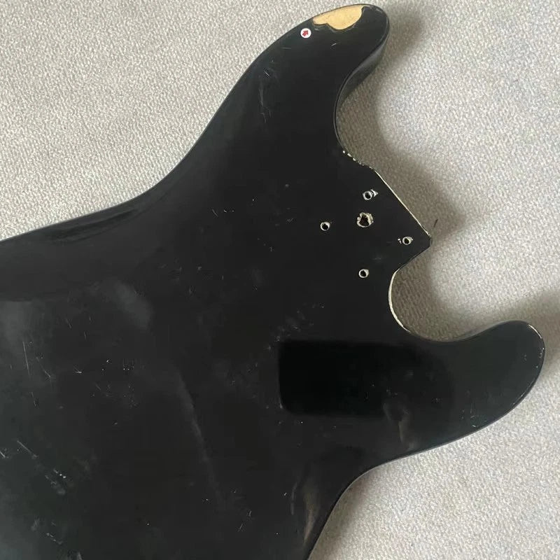 Left Hand Mini Guitar Body, Black, Custom Pickup Route
