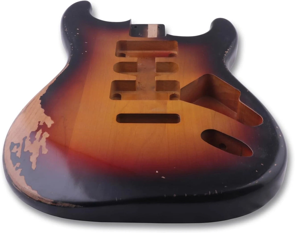 Alder Wood Sunburst Color Guitar Solid Body Fit Stratocaster Strat