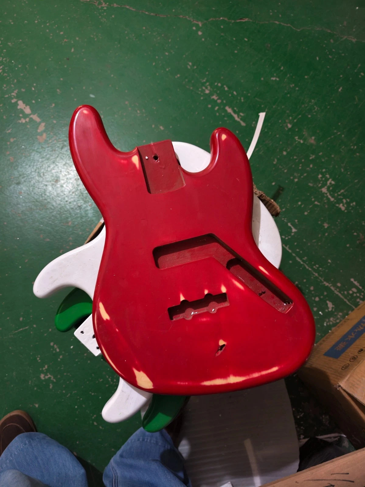Red 4 String Bass Guitar Body Fit Jazz Bass